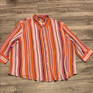 🍫$7 Sale Violet & Claire pink stripe top